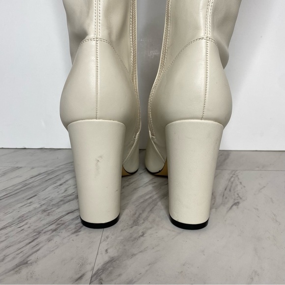 Marc Fisher Garalyn Pointy Toe White Boot 7M - Picture 4 of 16